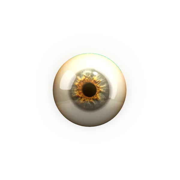Illustration of an eye with an amber iris